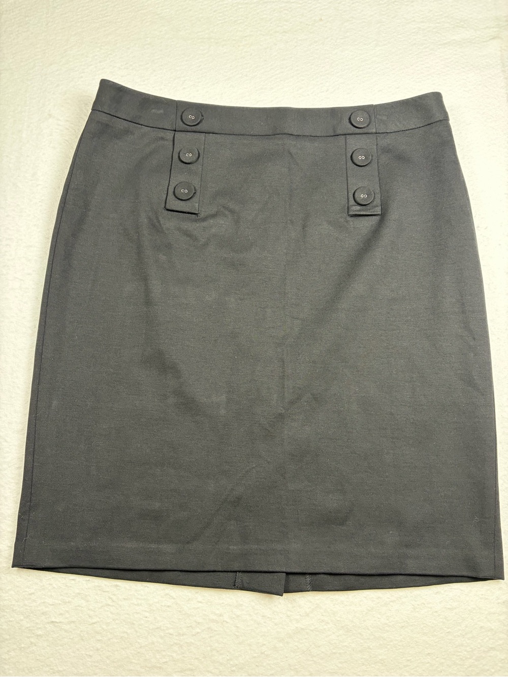 Talbots Black Button-Accent Pencil Skirt‎